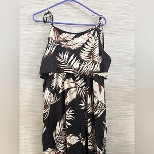 Tropical Leaf Print romper